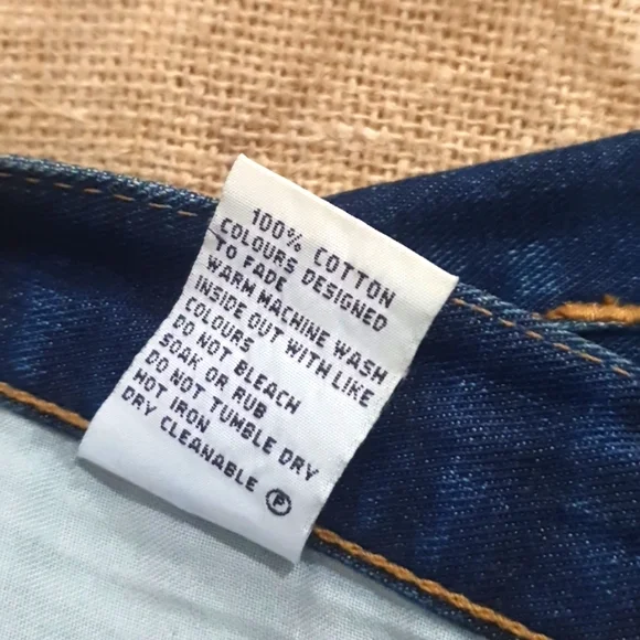 Fiorucci Vintage 90s Blue Jeans Size 11 approx 10 12 Button Fly Safety J… - Picture 6 of 8